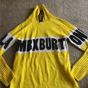 Yellow and Black Women's Sweater